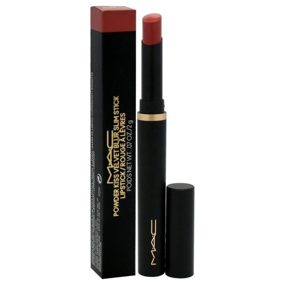 MAC‎ Powder Kiss Velvet Blur Slim Lipstick Mull It Over 891 Matte Hydrating NEW